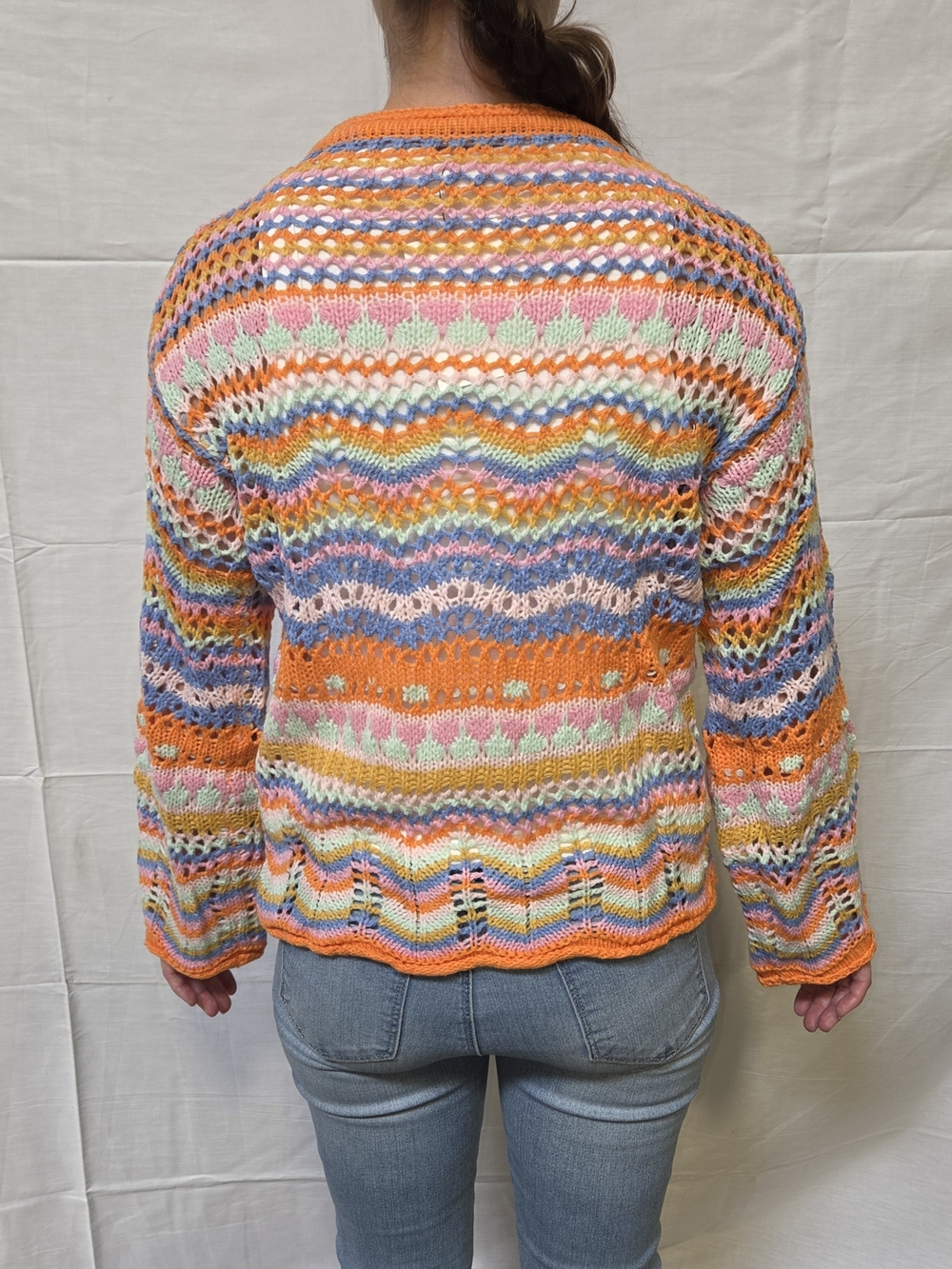 Multicolor Crew Neck Sweater Like New